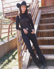 Load image into Gallery viewer, Women’s Cruel Denim Ladies Black Burnout Mesh Top