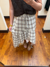 Load image into Gallery viewer, Women’s Breezy Bohemian Plaid Maxi Skirt