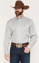 Load image into Gallery viewer, Cinch Men's Long Sleeve Light Blue Button Down Striped Shirt