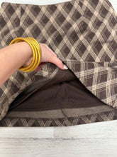 Load image into Gallery viewer, Brown Plaid Mini Skirt