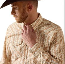 Load image into Gallery viewer, Men’s Ariat Bombay Brown Floral Stripe Button Up