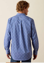 Load image into Gallery viewer, Ariat Men’s Byrd Fitted LS Colony Blue Southwest Motif Button Down