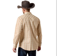 Load image into Gallery viewer, Men’s Ariat Bombay Brown Floral Stripe Button Up