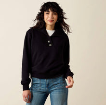 Load image into Gallery viewer, Ariat Woman’s Butler Black Western Button Pullover