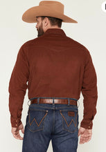 Load image into Gallery viewer, Men’s Wrangler Retro Solid Corduroy Long Sleeve Snap Shirt