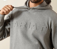 Load image into Gallery viewer, Men’s Ariat Grey Heather Embossed Logo Hoodie
