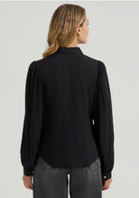 Load image into Gallery viewer, Women’s Wrangler Black LS Snap Blouse
