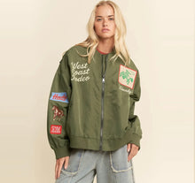 Load image into Gallery viewer, Women’s West League Varsity Love Bomber Jacket