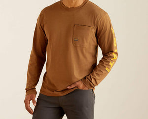 Men’s Ariat Rebar Workman Logo Long Sleeve Tshirt