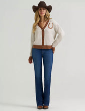 Load image into Gallery viewer, Women’s Wrangler V-Neck Horse Shoe Cardigan