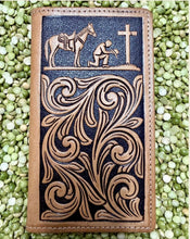 Load image into Gallery viewer, Men’s Praying Cowboy Rodeo Wallet