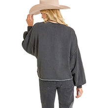 Load image into Gallery viewer, Women’s Rock&amp;Roll Black Embroidered Sweatshirt