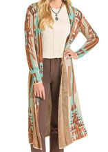 Load image into Gallery viewer, Women’s Rock&amp;Roll Aztec Knit Duster