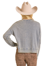 Load image into Gallery viewer, Women’s Rock&amp;Roll Grey Graphic Pullover With Vents
