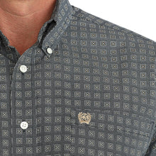 Load image into Gallery viewer, Cinch Men’s Navy Geometric Print Button Up