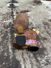 Load image into Gallery viewer, Roper Girls Pink Glitter Stars Vintage Sole Wide Square Toe Boot