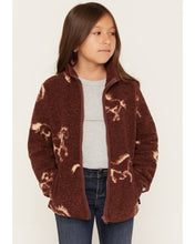 Load image into Gallery viewer, Girls Wrangler Horse Sherpa Jacket
