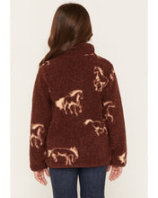 Load image into Gallery viewer, Girls Wrangler Horse Sherpa Jacket