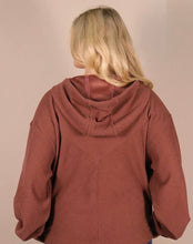 Load image into Gallery viewer, Women’s Hooey Maroon Cowgirl Corduroy 1/4 Zip Hoodie