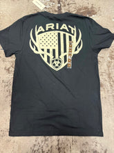 Load image into Gallery viewer, Ariat Men’s Euromount Patriot Black SS T-shirt