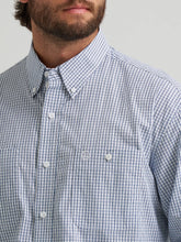 Load image into Gallery viewer, Men’s Wrangler Blue/White George Strait LS Button Up