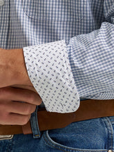Load image into Gallery viewer, Men’s Wrangler Blue/White George Strait LS Button Up