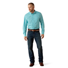 Load image into Gallery viewer, Men’s Ariat Blue Wrinkle Free Cormac Fitted LS Button Up