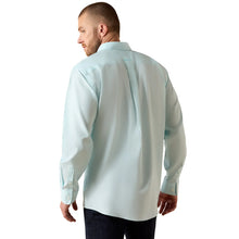 Load image into Gallery viewer, Men’s Ariat Wrinkle Free Solid Angel Blue Pinpoint Oxford LS Button Up