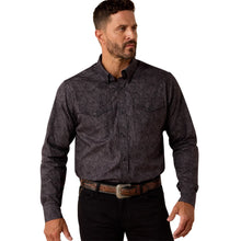 Load image into Gallery viewer, Men’s Ariat Black Wrinkle Free Allen Fitted LS Snap