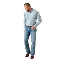 Load image into Gallery viewer, Men’s Ariat Wrinkle Free Angel Blue Plaid Antonio LS Button Up