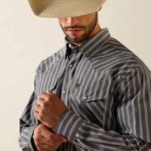 Load image into Gallery viewer, Men’s Ariat Pro Theron Grey Stripe LS Snap