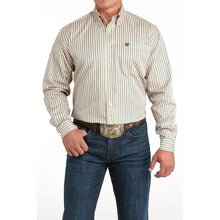 Load image into Gallery viewer, Men’s Cinch Cream Geometric Print LS Button Up