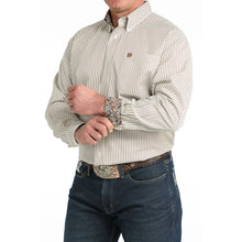 Load image into Gallery viewer, Men’s Cinch Cream Geometric Print LS Button Up