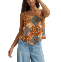 Load image into Gallery viewer, Women’s Wrangler Brown Retro Bandana Tank Top
