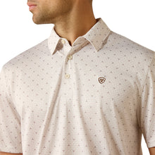 Load image into Gallery viewer, Men’s Ariat All Over Print Moonbeam Steer Polo Shirt