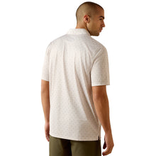 Load image into Gallery viewer, Men’s Ariat All Over Print Moonbeam Steer Polo Shirt
