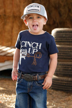 Load image into Gallery viewer, Boys Cinch Up Navy T-Shirt