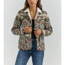 Load image into Gallery viewer, Wrangler Women&#39;s Aztec Sherpa Jacket