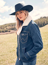 Load image into Gallery viewer, Wrangler Women&#39;s Denim Sherpa Coat