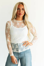 Load image into Gallery viewer, Long Sleeve Lace Mesh Top