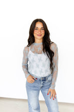 Load image into Gallery viewer, Long Sleeve Lace Mesh Top