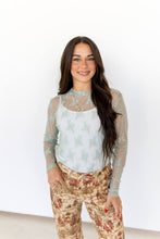 Load image into Gallery viewer, Long Sleeve Lace Mesh Top