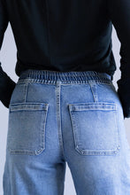 Load image into Gallery viewer, Women’s Vervet Wide Leg Barrel Jean With Drawstring