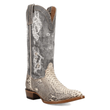 Load image into Gallery viewer, Women’s Dan Post Denim Python Vix Snip Toe Boot