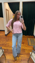 Load image into Gallery viewer, Women’s Pink Embroidered Tee