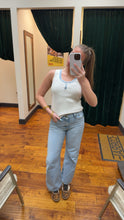 Load image into Gallery viewer, Women’s Henley Neck Washed Tank
