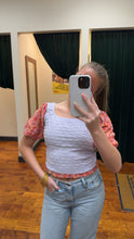 Load image into Gallery viewer, Women’s Floral Bubble Sleeve Lace Top
