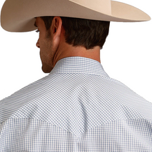 Load image into Gallery viewer, Men’s Stetson Snap Two Pocket Plaid Light Blue Button Up
