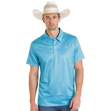 Load image into Gallery viewer, Men’s Rock And Roll Peacock Geo Allover Printed Polo