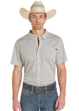 Load image into Gallery viewer, Men’s Rock And Roll Mini Aztec Single Pocket Short Sleeve Button Up